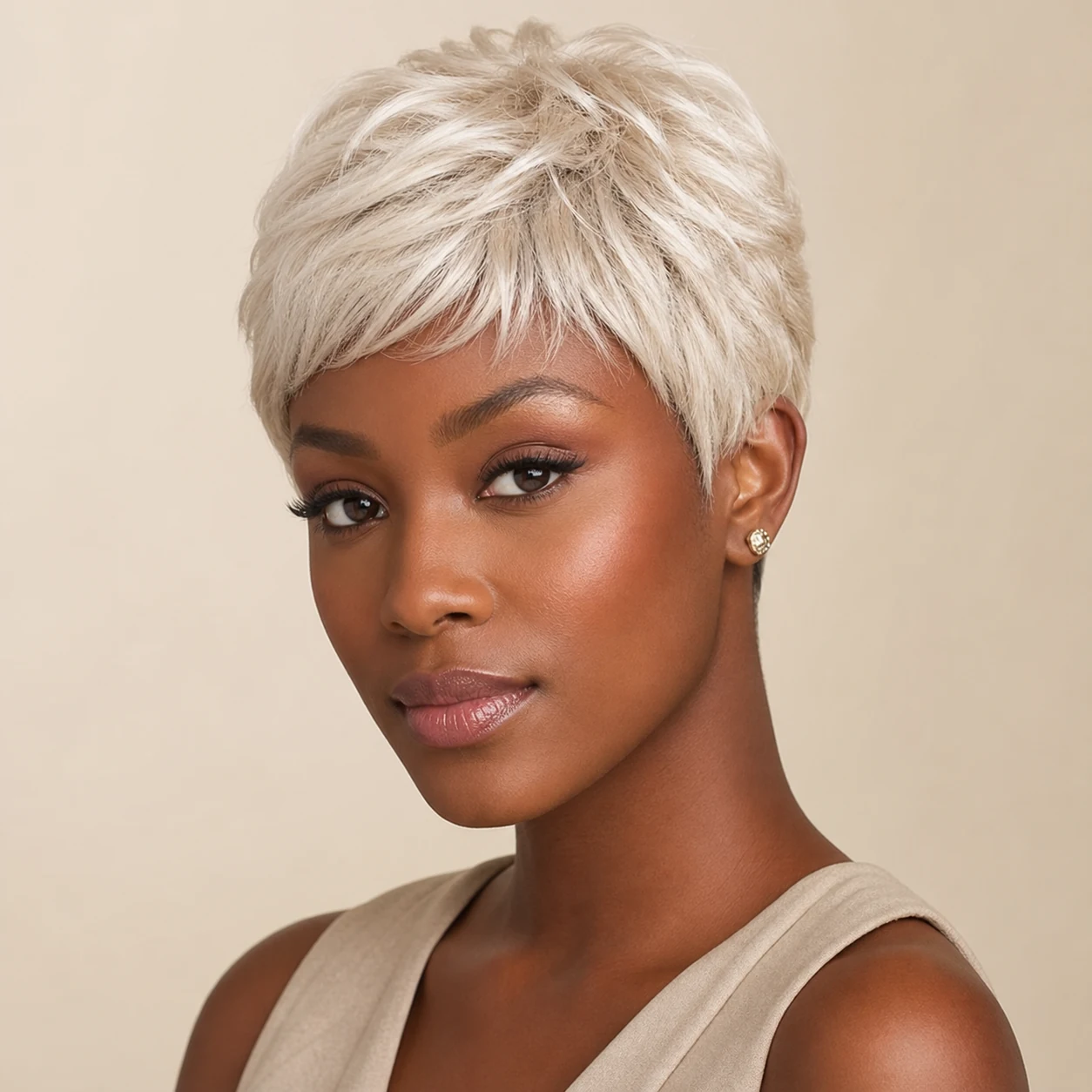 Pixie Cut Blond Platine